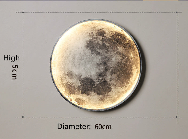 Moon LED Wall Light For Bedroom Kid's Room Foyer Living Room Coffee Bar Aisle Hallway Gallery Studyroom Loft Indoor Home Lights.